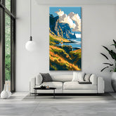 Painting by Numbers Panorama Coast with Mountains i
